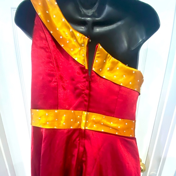 Red bridesmaid long dress - Picture 3 of 4